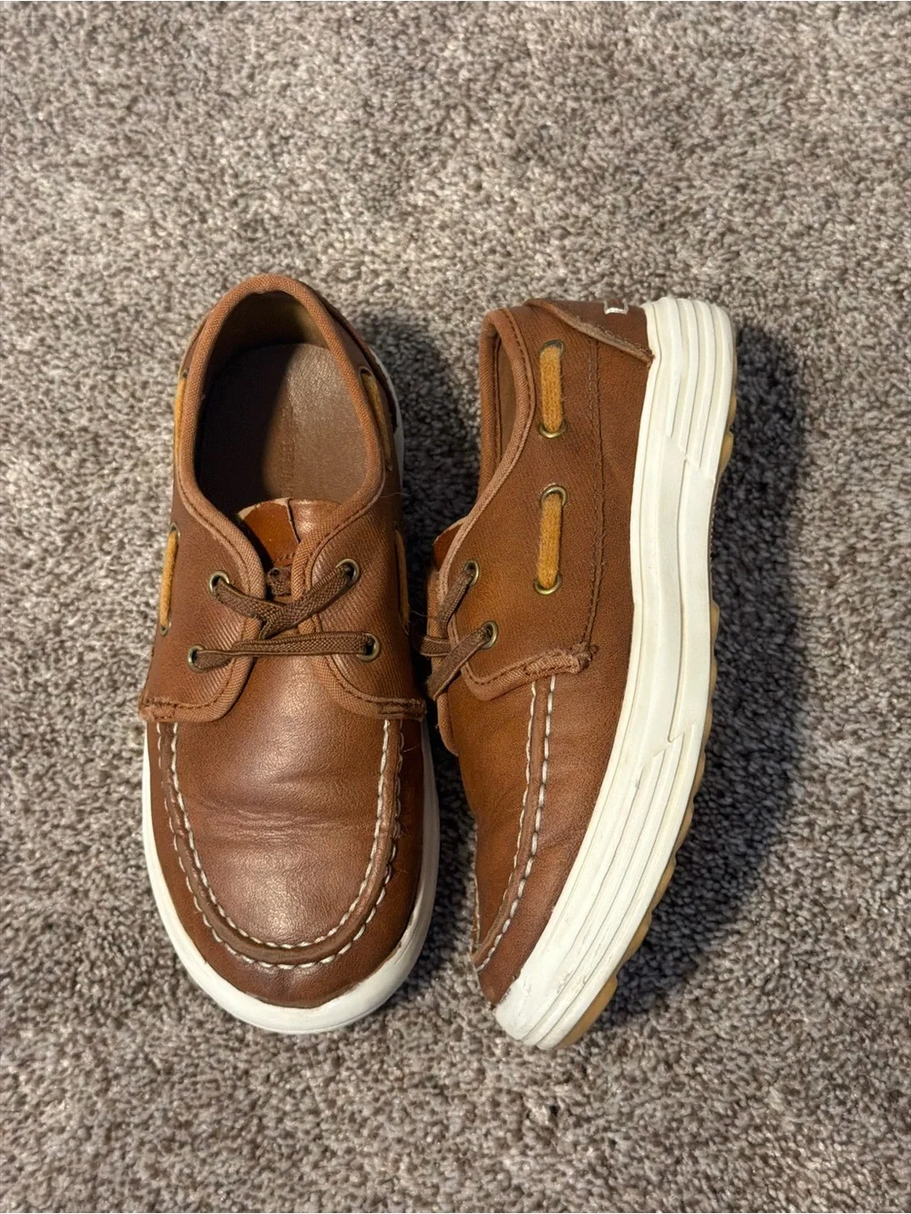 Little Boys Boat Shoes School Shoes Slip On Loafers Sperry / Brown Size 13